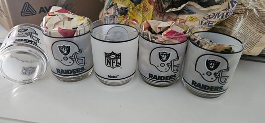 NFL Raiders Mobil Promo Drinking Glasses Set