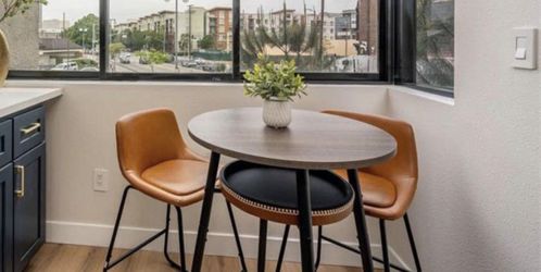 Faux Leather Bar stool and Bar table