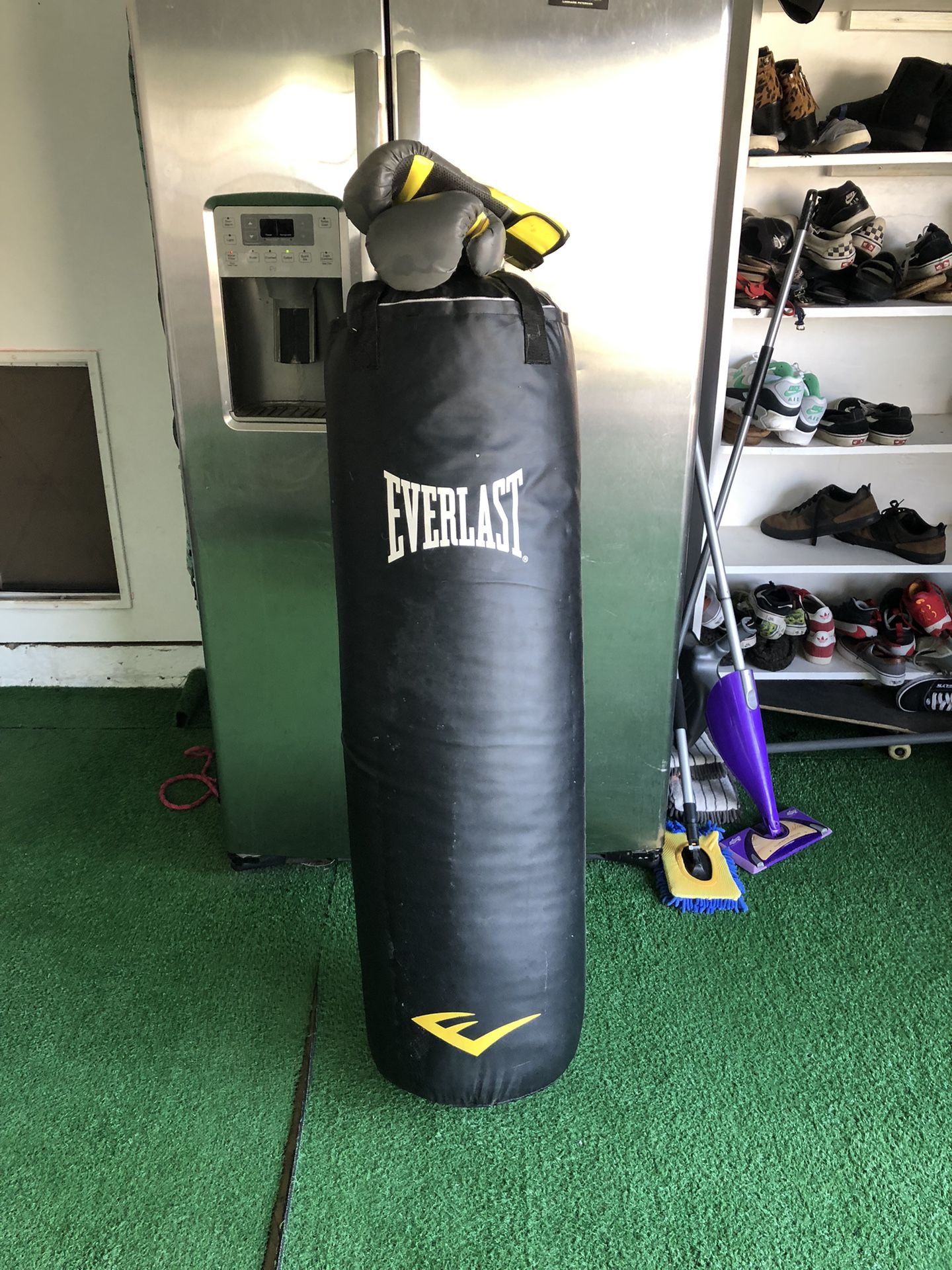 Everlast Punching Bag And Gloves 