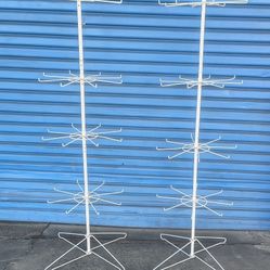 Lot Of 2 Floor Spinner Rack, White