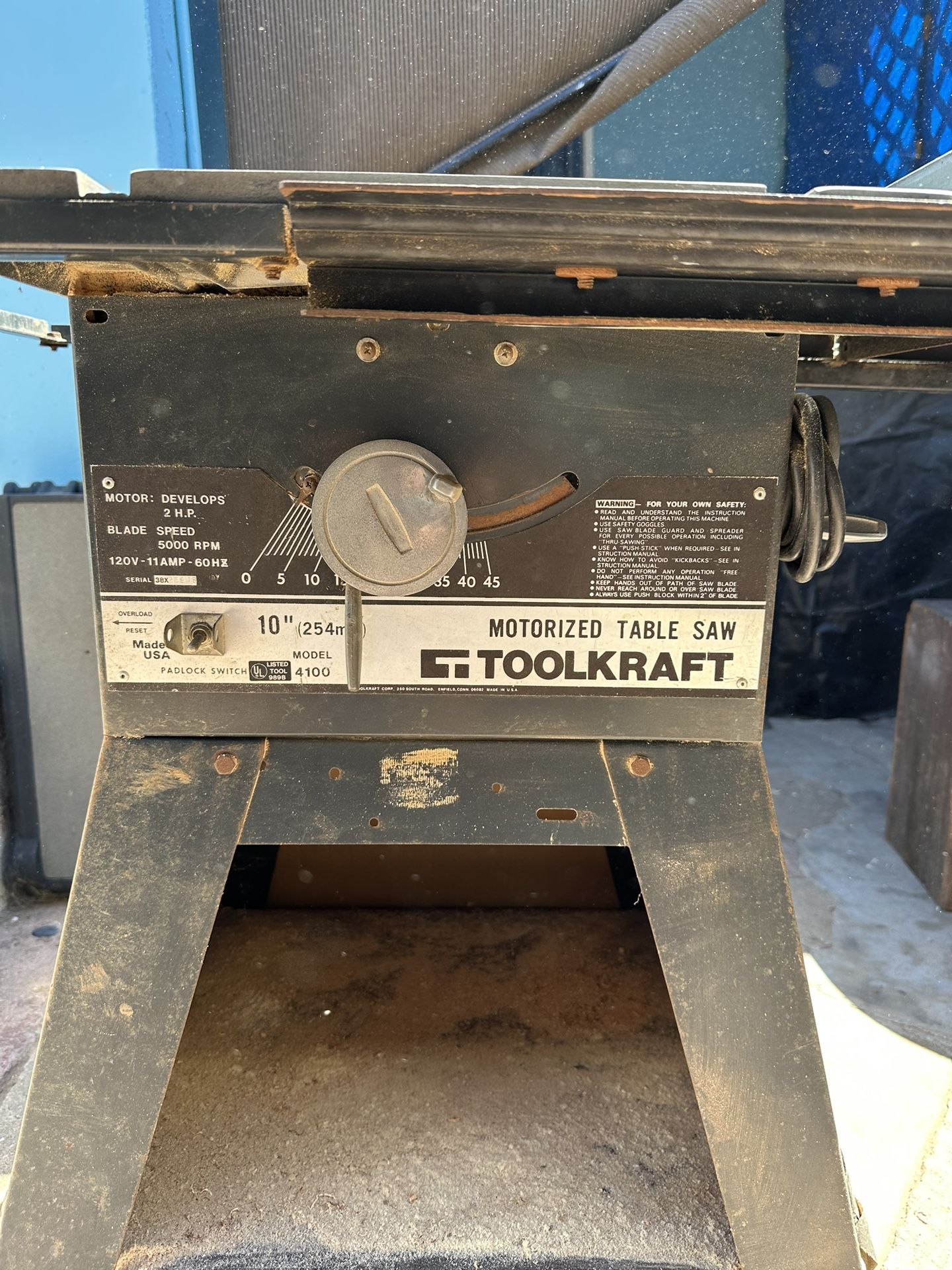 TOOLKRAFT TABLE SAW