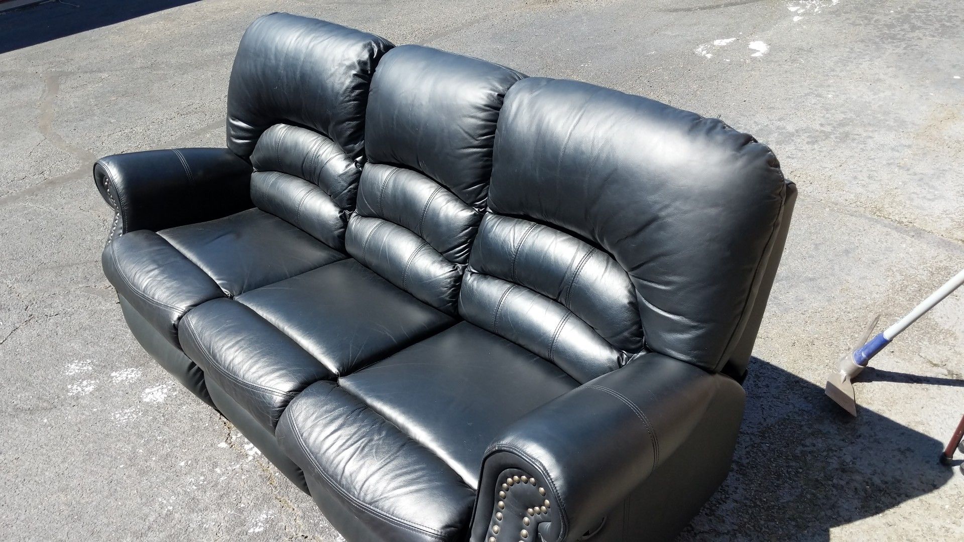 Leather Couch and Recliner