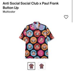 Anti Social X Paul Frank Collab button up