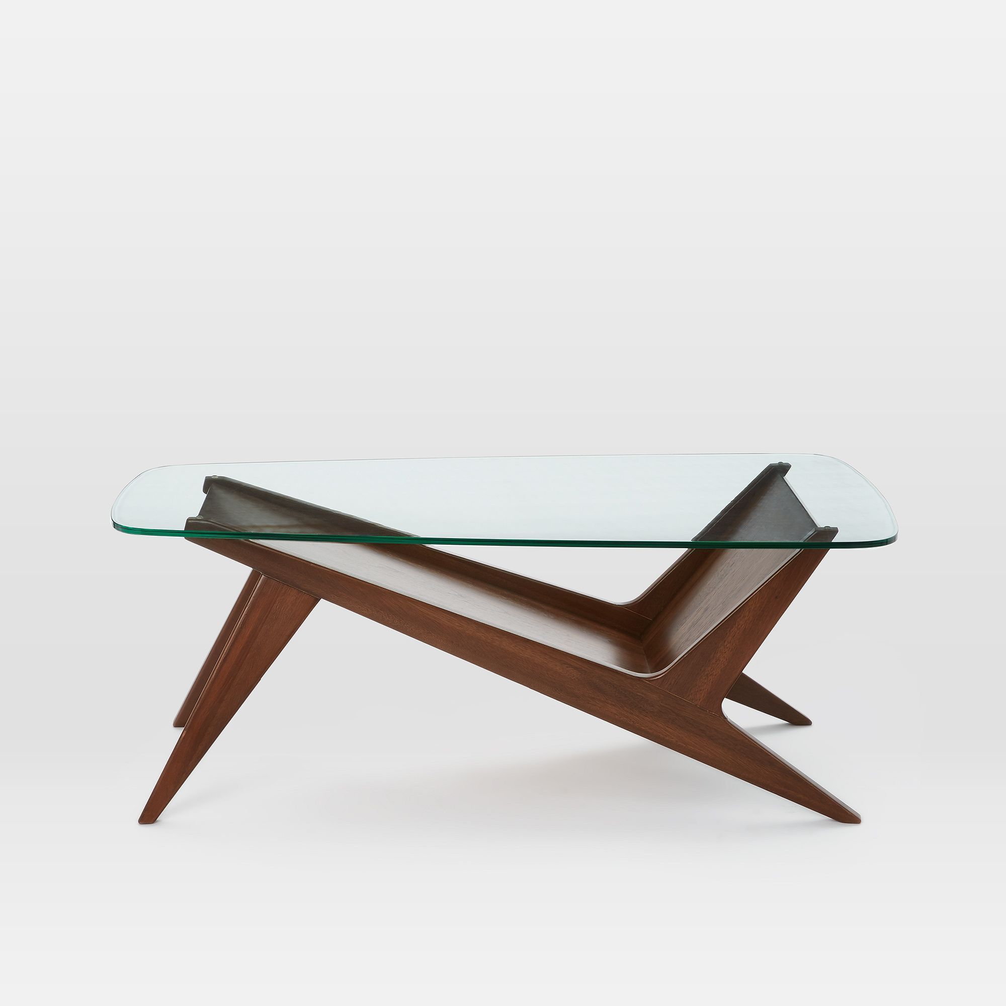 West Elm Coffee Table - Mid Century Glass