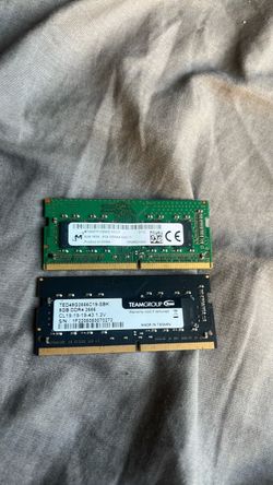 Two 1x8GB Laptop Ram Sticks