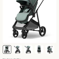 Mompush Wiz 2-in-1 Full Size Stroller - Sage