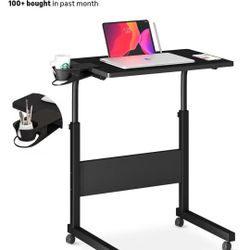 Adjustable Mobile Tray Station NEW ASSEMBLY REQUIRED