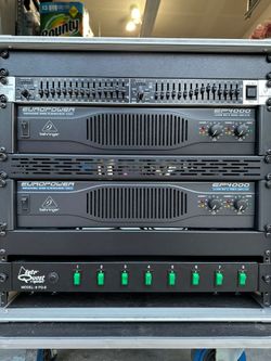 Sound System Amplifiers with rack.