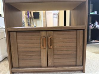 Mid-Century Modern Style Wood Media Console Cabinet