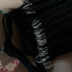 57 Black Velvet Hangers 