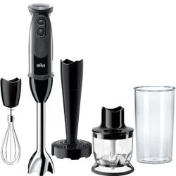 Braun Multiquick 5 Vario Hand Blender (SS Blending Shaft+1.5C Chopper+Masher+Whisk+Beaker), MQ5027