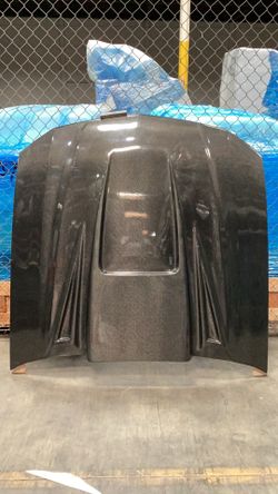 Blemished 2005-2009 Ford Mustang Carbon Creations Spyder3 Hood - 1 Piece