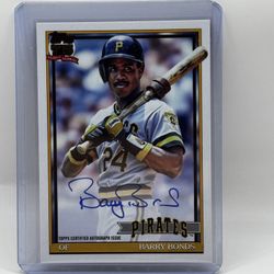 2026 Topps Series 1 Barry Bonds On-Card AUTO Pirates #91A-BAR