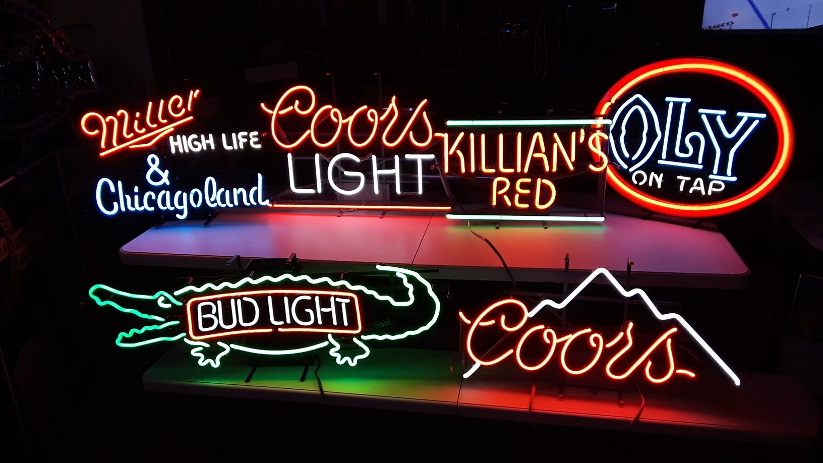 Vintage Neon Beer Signs..##READ AD##