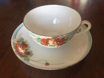Antique cup and saucer bone china