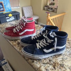 Blue Vans Size 9.5 In Excellent Condition