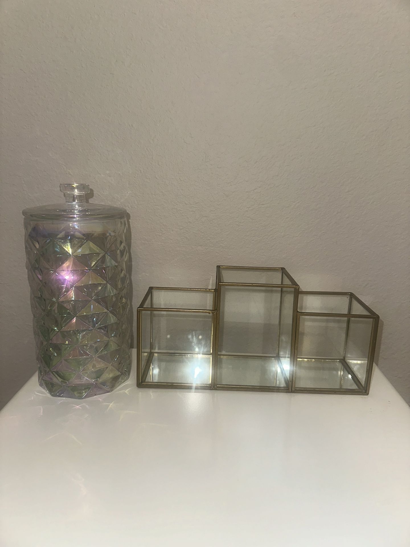 Target Threshold Organizer and Iridescent Glass Jar