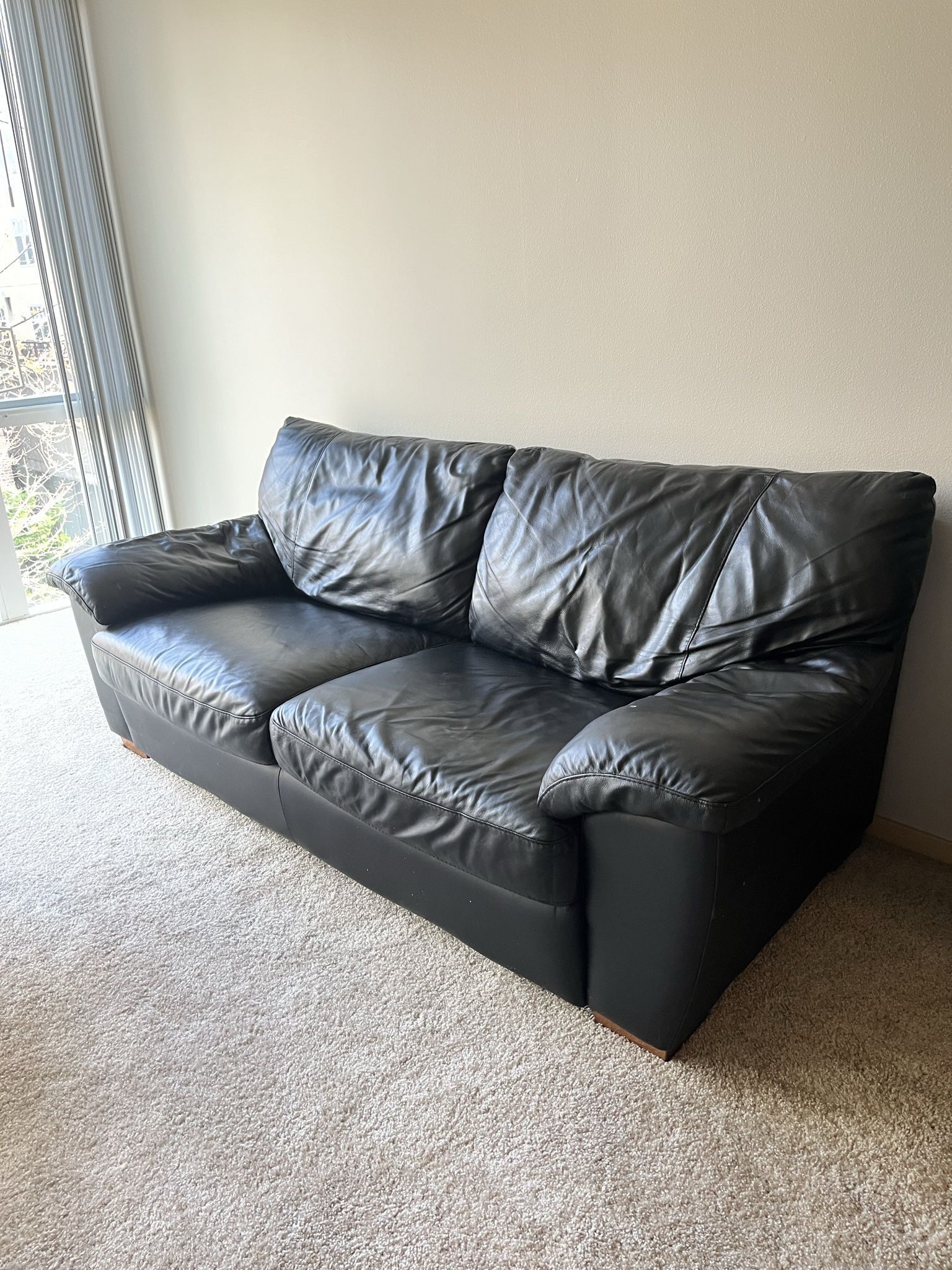 Black Leather Sofa