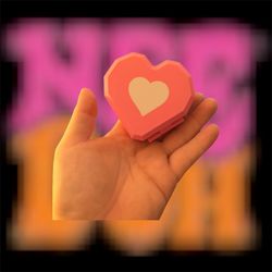 NeeDoh Good Vibes Only Heart Case Pink with White Heart