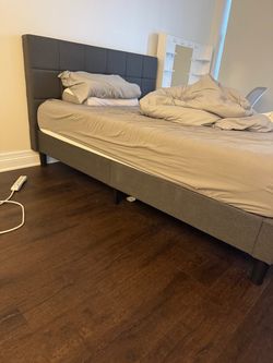 upholstered platform bed frame