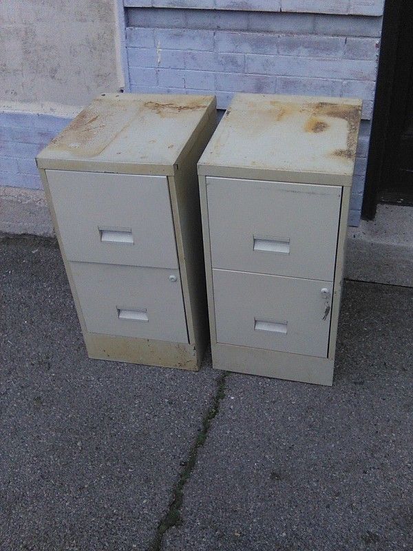 Pair of Two Drawer Filing Cabinets