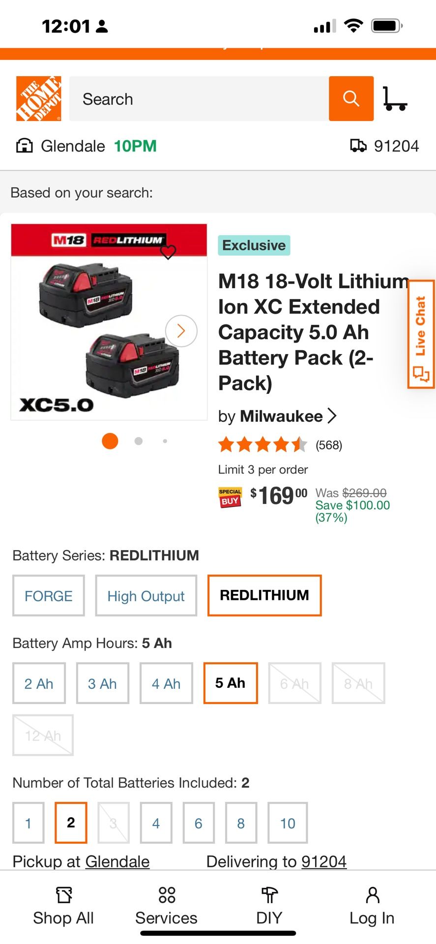 Milwaukee. XC5.0 Batteries π
