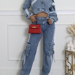 2 PC SET , jeans , jacket , Clothes Dresses 
