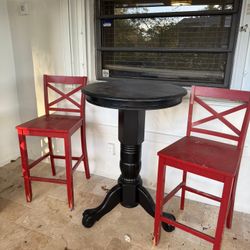 out door high table and chairs