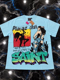 Saint Playaz Club Rhinestone Shirt