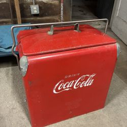 Coca Cola Metal Ice Chest 