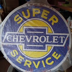 NEW super Chevrolet 3ft Large Round sign