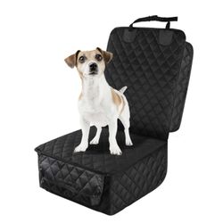 Waterproof Front Car Seat Cover, Full Protection Dog Car Seat Cover with Side Flaps, Non-Slip Scratch Proof Captain Chair Seat Cover for Cars, Truck, 