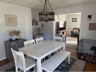 White 6pc Dining Table Set