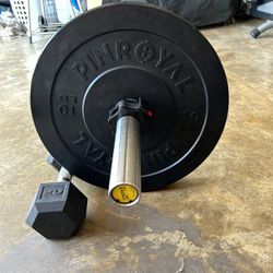 Barbell and bumper Plates 