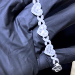 Heart Link Bracelet and Necklace Combo