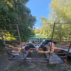 Car tow trailer and 2 jet ski tow trailers