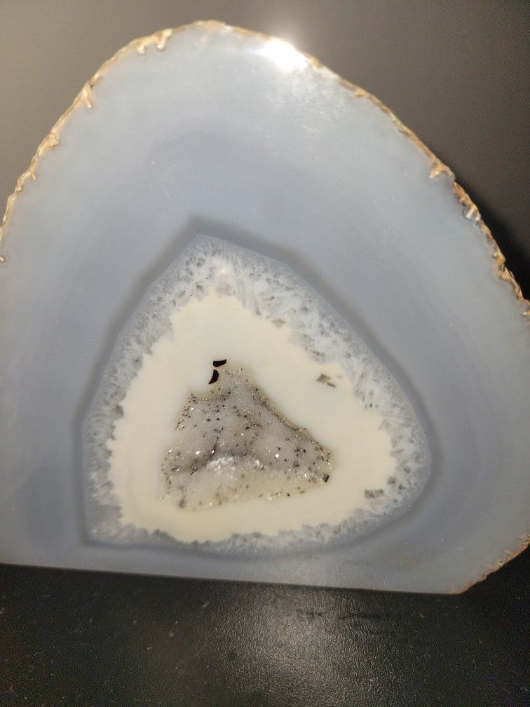 Milky Grey Agate Geode 🔮