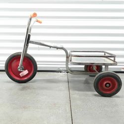  1950's Vintage Angeles SilverRider Carry-All Trike Rare Version Kids Tricycle Steel Childs Childrens 3 Wheeler Bike Three Wheeled