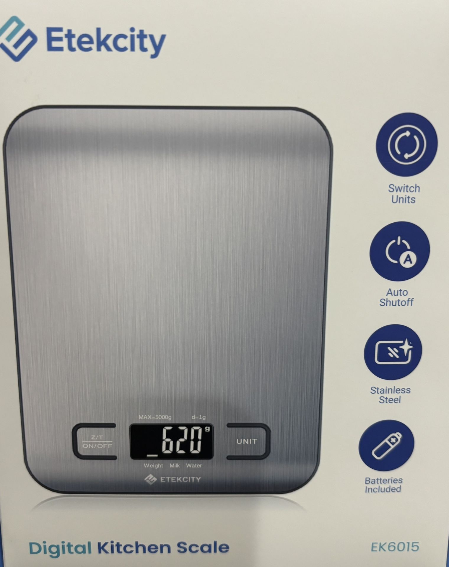 Food Kitchen Scale, Digital Stainless Steel 18x14 cm New