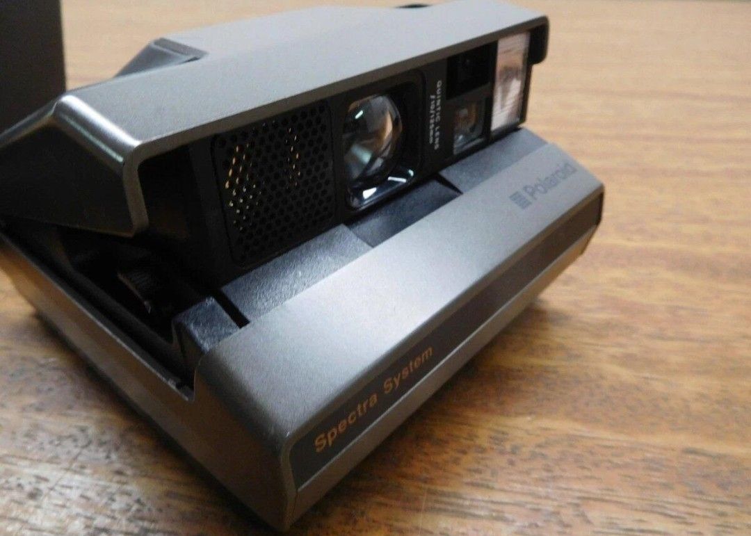 Vintage Polaroid Spectra Camera With Camera Bag