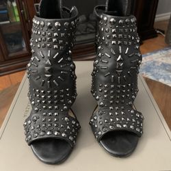 BCBG MAXAZRIA MA-PROSE BLACK SANDAL HEELS