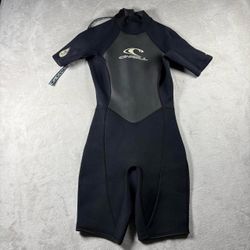 O’Neill Wetsuit Women’s Size 8 Black 2/1mm Short Sleeve Spring Suit Surf Swim