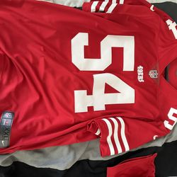 Men's San Francisco 49ers Fred Warner Nike Scarlet Vapor F.U.S.E. Limited Jersey