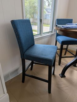 Counter-Height Chairs/Bar Stools in Blue - Set of 4 - $125