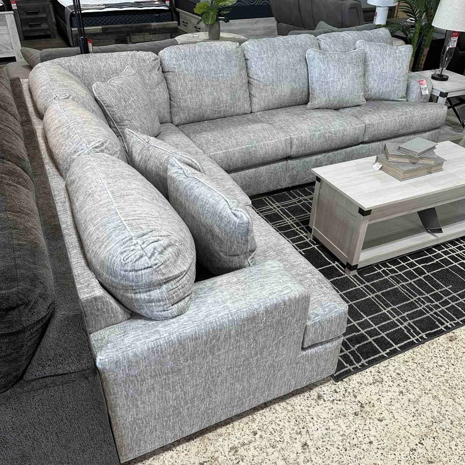 Grey Sectional, Reversible, Living Room Set