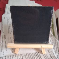 Mini Black Canvases n Easels (Wooden)