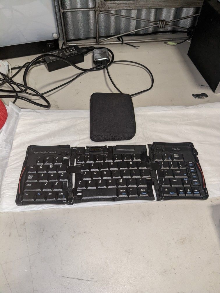 Portable Palm Keyboard Fold Up With Case