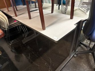 Light Grey with Dark Grey Legs Desk - Non moving Printer Stand