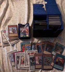 Konami Yugioh 200+ Cards, Dual Box, Dice & Game Template