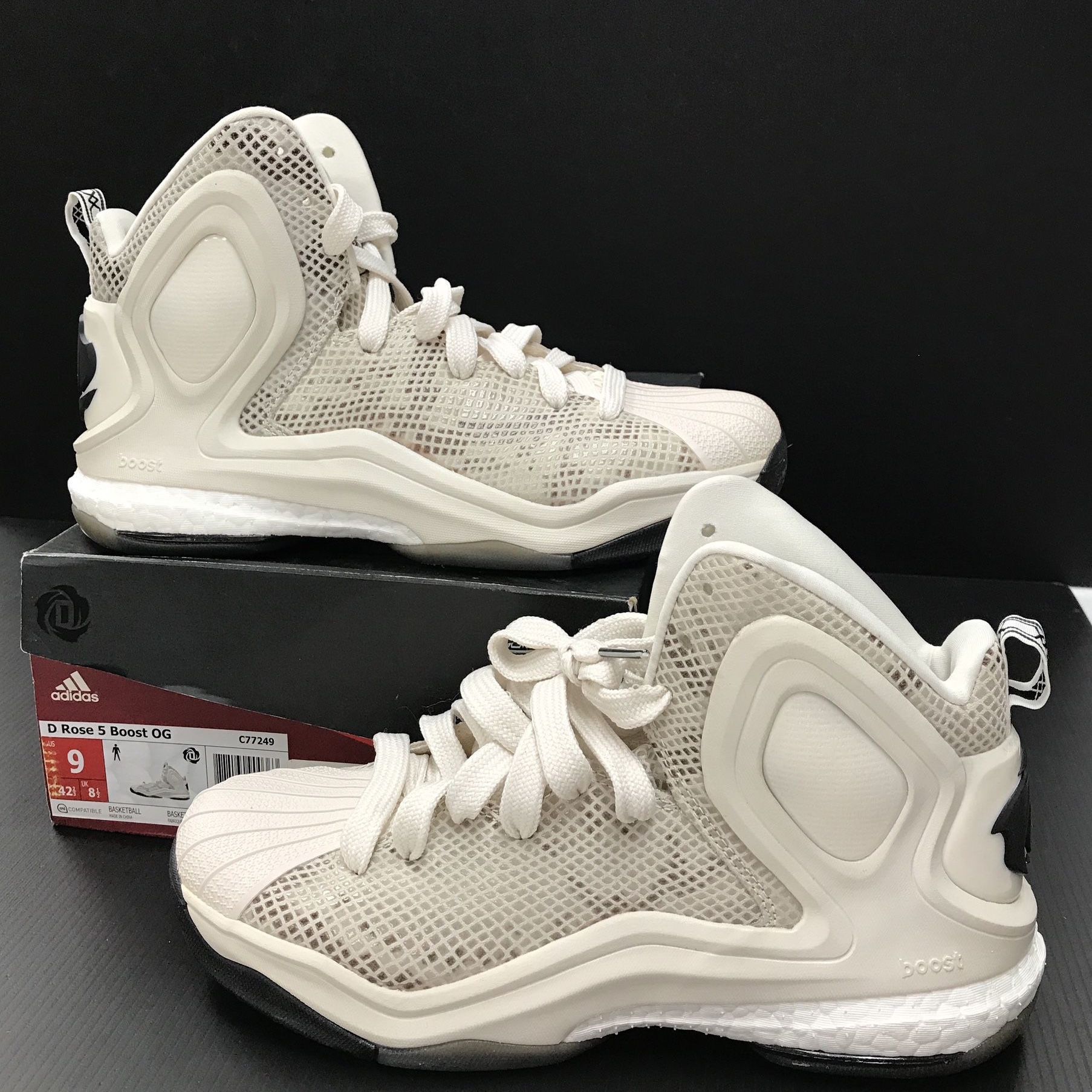 NEW Adidas D ROSE 5 BOOST OG WHITE TAN Snakeskin C77249 Men s BasketBall Size 9 for Sale in Hollywood FL OfferUp
